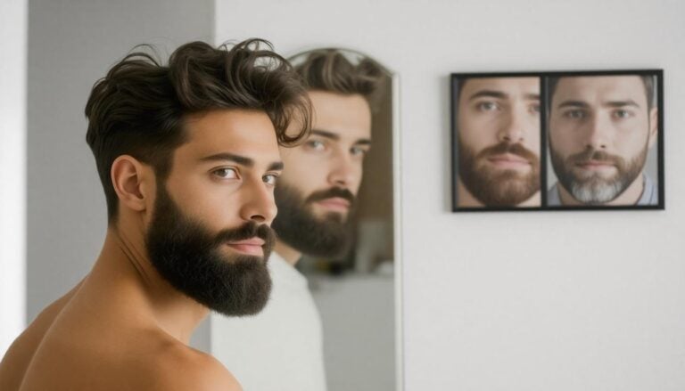 Paciente tras un exitoso trasplante capilar de barba en Turquía con crecimiento natural visible